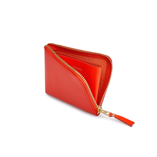 CDG Wallet - Classic Leather Zip Around Wallet - (Orange SA3100C)