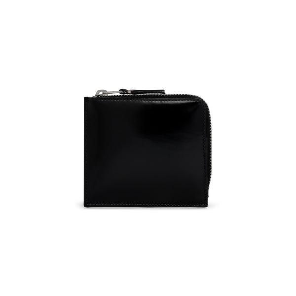 CDG Wallet - Mirror Inside Zip Around Wallet - (Black/Silver SA3100MI)