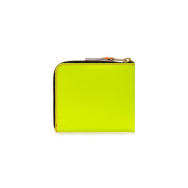 CDG Wallet - Super Fluo Zip Around Wallet - (Pink/Yellow SA3100SF)