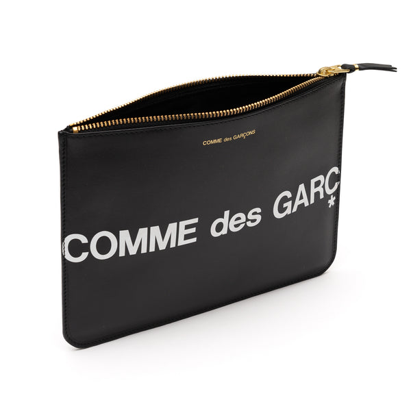 CDG Wallet - Huge Logo Wallet Zip Pouch - (Black SA5100HL)