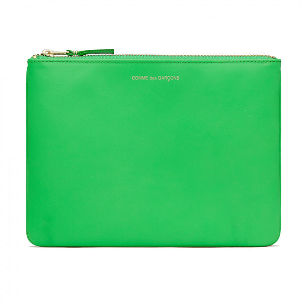 CDG Wallet - Classic Leather Zip Pouch - (Green SA5100C)