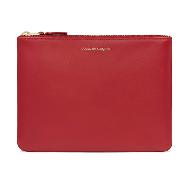 CDG Wallet - Classic Leather Zip Pouch - (Red SA5100C)