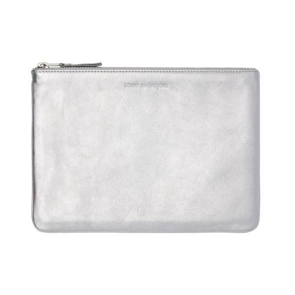 CDG Wallet - Large Zip Pouch - (Silver SA5100G)