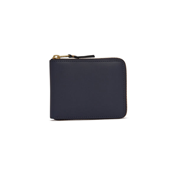CDG Wallet - Classic Leather Full Zip Around Wallet - (Navy SA7100)