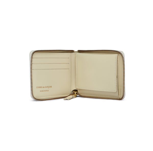 CDG Wallet - Classic Leather Full Zip Around Wallet - (Off-White SA7100)