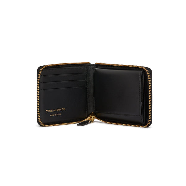 CDG Wallet - Embossed Logo Full Zip Around Wallet - (Black SA7100EL)