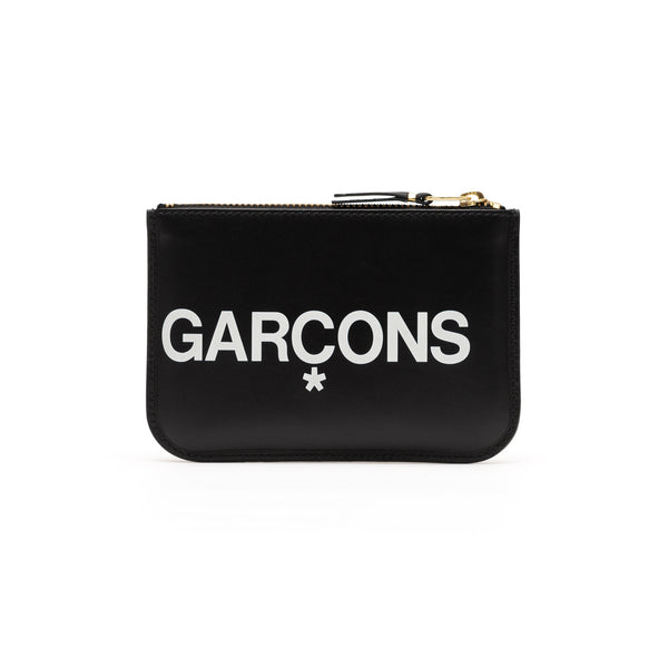 CDG Wallet - Huge Logo Wallet Zip Pouch - (Black SA8100HL)