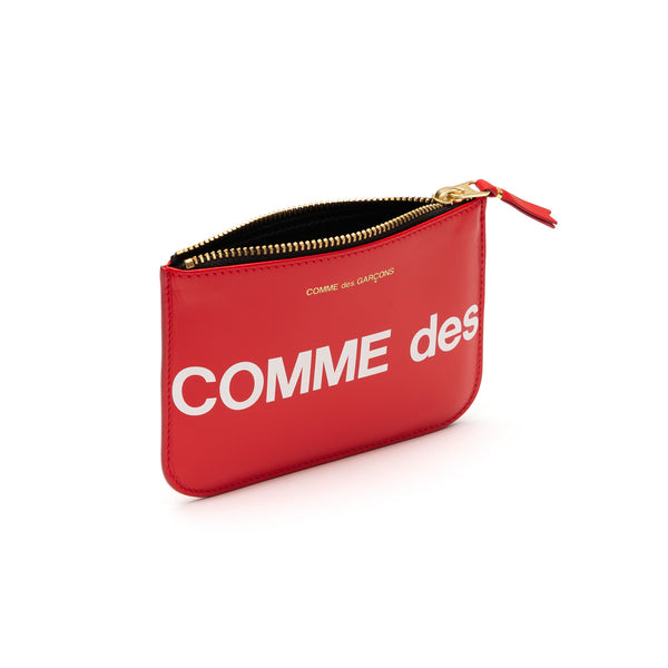 CDG Wallet - Huge Logo Wallet Zip Pouch - (Red SA8100HL)
