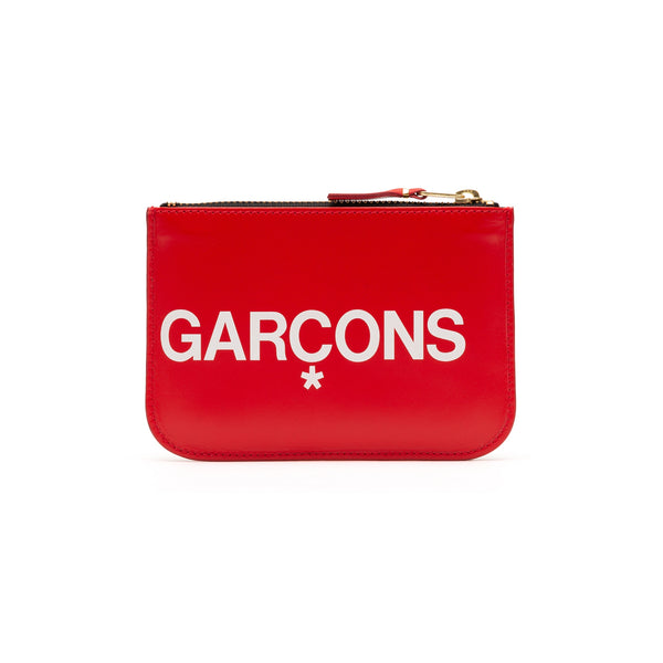 CDG Wallet - Huge Logo Wallet Zip Pouch - (Red SA8100HL)
