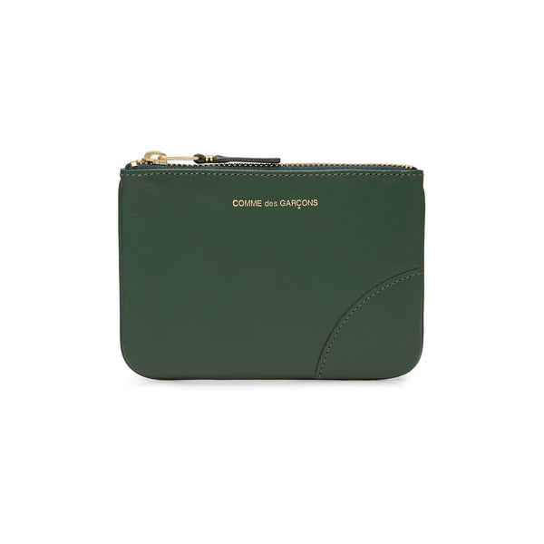 CDG Wallet - Classic Leather Zip Pouch - (Bottle Green SA8100)