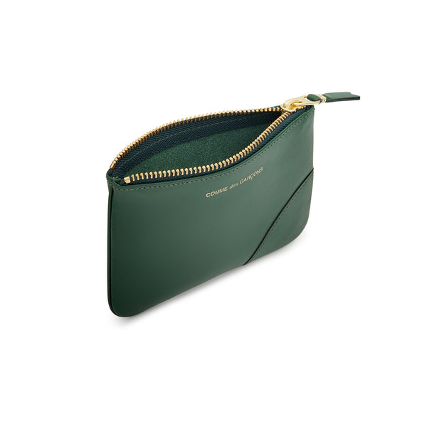 CDG Wallet - Classic Leather Zip Pouch - (Bottle Green SA8100)