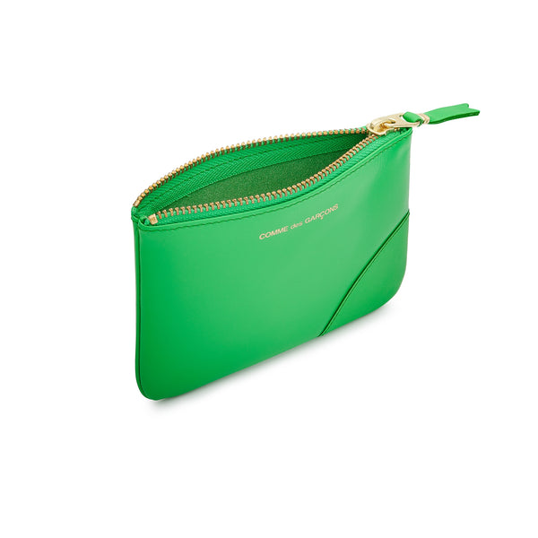 CDG Wallet - Classic Leather Zip Pouch - (Green SA8100C)