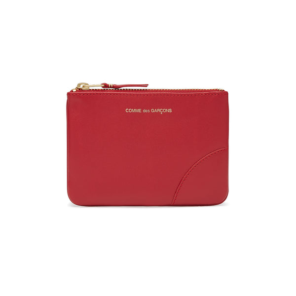 CDG Wallet - Classic Leather Zip Pouch - (Red SA8100C)