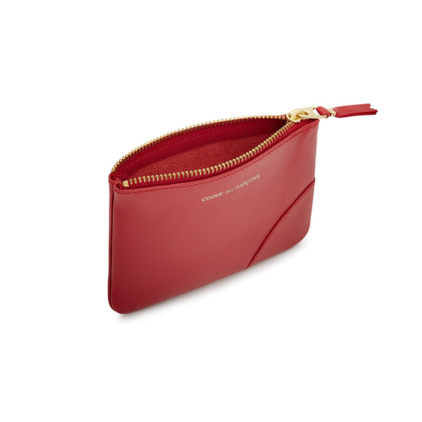 CDG Wallet - Classic Leather Zip Pouch - (Red SA8100C)